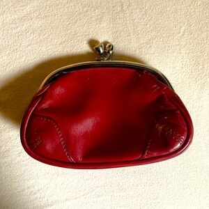 Vintage Red Kiss-lock Pouch